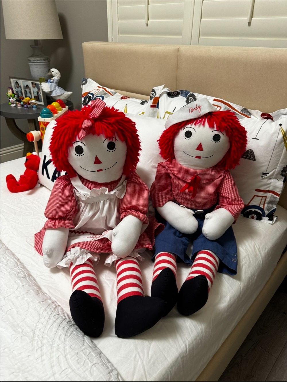 Classic Raggedy Ann and Andy  Doll Pair in Red and White – Kids Toys